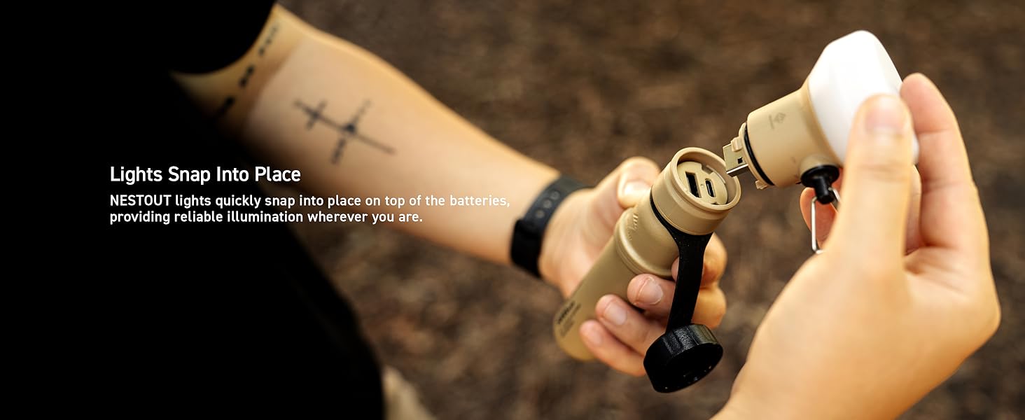 modular lights quickly snap into place