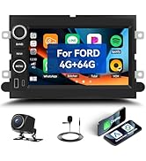 [4+64G] Android 15 Car Stereo for Ford F150 F250 F350 Fusion Edge Explorer Taurus Freestar with W...