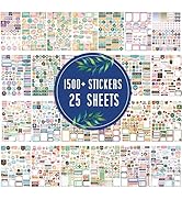 Planner Stickers - Monthly Planner Stickers and Accessories 25 Pages 1500+ Stunning Functional an...