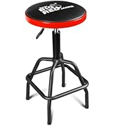 Big RED Pneumatic Shop Stool, Adjustable Height Garage Bar Stool, 300-Pound Capacity Heavy Duty S...