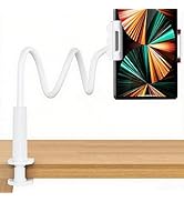 YTDSUP Gooseneck Tablet Stand Holder for Bed, Long Arm Clamp Clip Stand for Bed Desk Table Kitche...