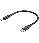 LUKFOCAB Short USB C to Mini USB Cable 0.25M, Braided USB-C to Mini-B 5-Pin Cord, OTG Charging Sy...