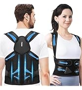 Back Brace Posture Corrector for Women and Men - Upgraded Full Back Brace Support, Adjustable Sho...