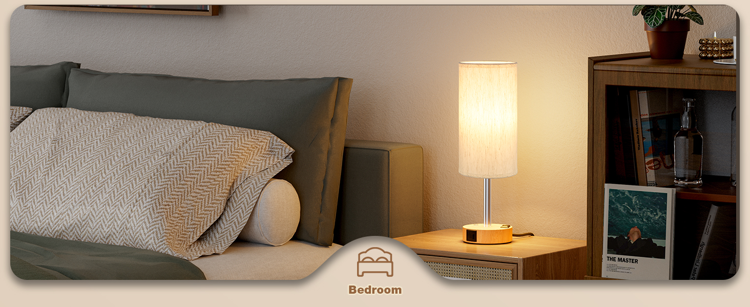 Touch Bedside Table Lamp with Memory