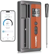 Wireless Meat Thermometer: 500FT Bluetooth Smart Meat Thermometer for Cooking and Grilling, Calor...