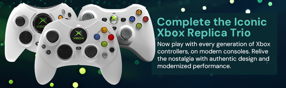 Now play with every generation of Xbox controllers, on modern consoles. Relive the nostalgia