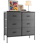 Accver 6-Drawer Fabric Dresser, Chest of Drawers Clothes Cabinet for Closet &amp; Bedroom, Storage Or...