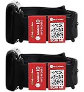 Theluckytag Medical Alert ID Tag for Watch Band Engraved QR Code Watch Safety Plate, Fitness Runn...