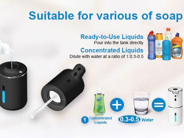 dispenser is compatible with a wide range of soap formulations