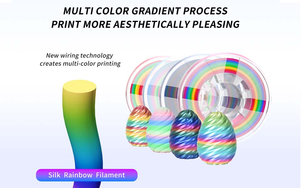 3D Printer Filament Bundle Tri-Colors Silk Shiny PLA Filament