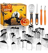 Halloween Pumpkin Carving Kit For Kids, Luxital New 21Pcs Pumpkin Carving Tools, Professional Pum...