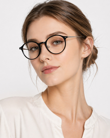 Retro round glasses women