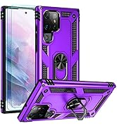 Androgate Samsung S22 Ultra Case, Galaxy S22 Ultra Case, with HD Screen Protectors, Military-Grad...