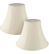 Aspen Creative 38004-2, Bell Collapsible Spider Lamp Shade, Beige, 8" Top x 17" Bottom x 13" Slan...