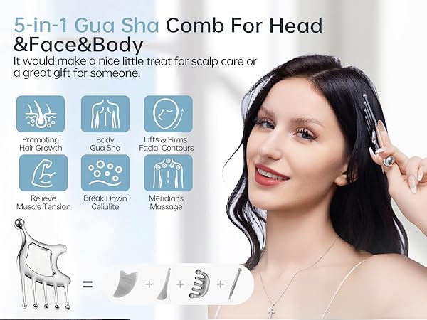 metal gua sha head scratcher scalp scraper scalp gua sha scalp massager gua sha comb for scalp