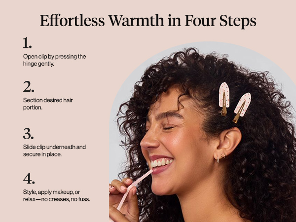 Kitsch Creaseless Hair Clips for Women - No Crease, No Bend Hair Clips