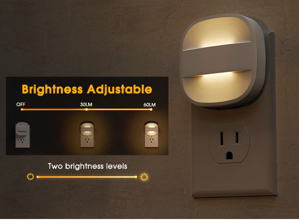 led night lights pluig into wall