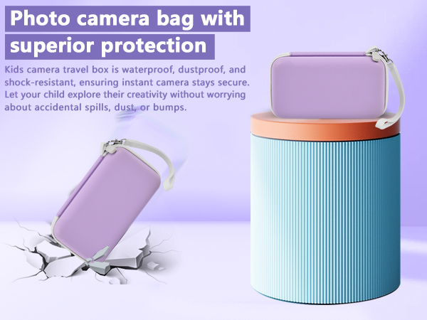 Pink camera travel box