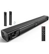 WebsLand Sound Bar for TV, 80W Soundbar with Dual Horn Tweeters, Quad Woofers, ARC/AUX/Optical Co...