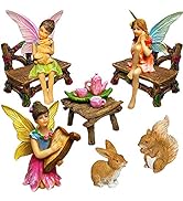Mood Lab Fairy Garden - Miniature Figurines &amp; Accessories Starter Kit - Fairy Garden Set of 12 pc...
