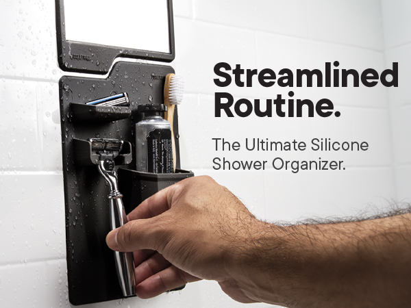 vThe Ultimate Silicone Shower Organizer.
