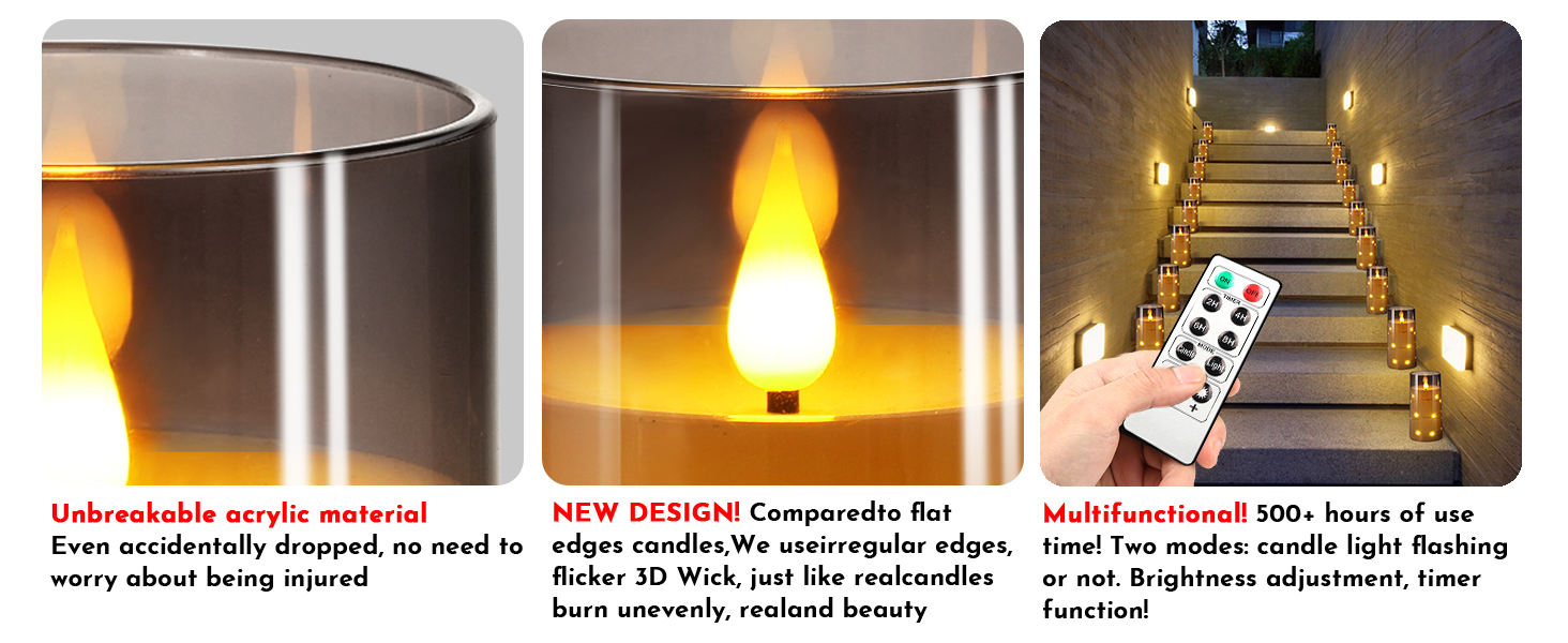 gray candles
