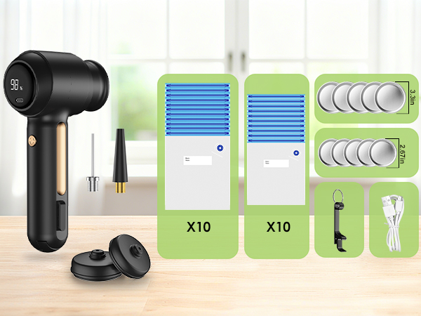 Handheld Vacuum Sealer for Food 20 Reusable Bags 10 mason jar lids