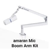 Amaran Mic for Streaming, Podcasting &amp; Recording,Tap-to-Mute, Headphone Jack,Volume Control,White...