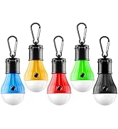 FLY2SKY Tent Lamp 5 Packs Portable Tent Light Clip Hook Hurricane Emergency Lights LED Camping Li...