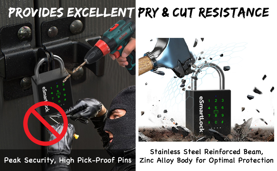 Tough and Enduring - Military-Grade Materials Enhanced Padlock Security.