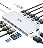 USB C Docking Station Dual Monitor for Dell/Lenovo/HP Laptop Docking Station HDMI USB C Hub Multi...