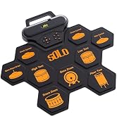 Electronic Drum Set, Electric Roll-up Drum Set with 9 Drum Practice Pads with Drum Sticks and Foo...