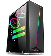 Bgears b-Vigor RGB Mid Tower with Front RGB Light and Side Tempered Glass (Fan Sold Separately))