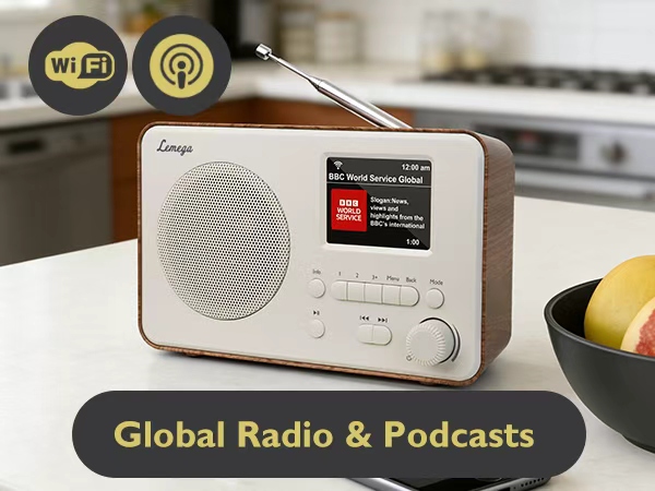 internet radio, podcast radio, internet radio with bluetooth,