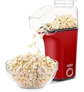 DASH Hot Air Popcorn Popper Maker with Measuring Cup to Portion Popping Corn Kernels + Melt Butte...