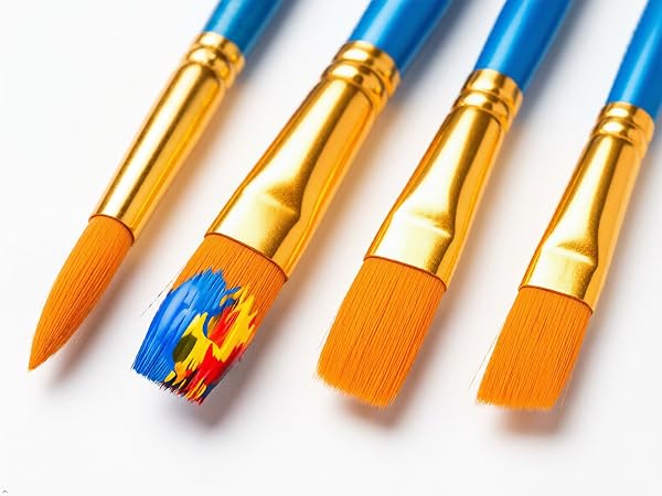 Versatile Professional Paintbrushes Set with a Variety of Shapes