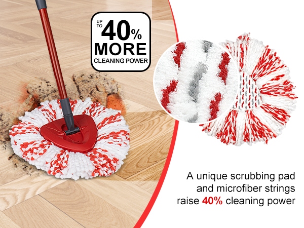 O-Cedar Deep Clean Refill Compatible with Ocedar EasyWring Spin Mop &amp; Bucket System