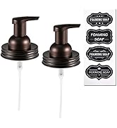 SheeChung 2 Pack Mason Jar Foaming Soap Dispenser Lids for Standard Mouth, Foaming Soap Dispenser...