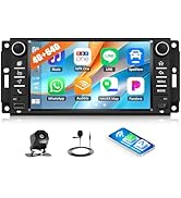 SIXTOP 4+64G Android Car Stereo Radio for Jeep Wrangler JK 2007-2018 Dodge RAM 1500 2009-2012 Wir...