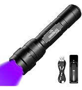CROSSBLAZE UV Flashlight, 395-405nm Zoomable UV Curing Light, Black Light for Pet Urine Detection...