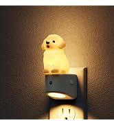 L LOHAS LED Night Light for Kids,3D Cute Puppy Night Lights,Golden Retriever with Dusk to Dawn Se...
