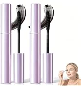 2Pcs Mascara for Older Women,Long Lasting Curl Mascara,Lengthening and Volumizing Mascaras,Lightw...