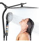 UltrTxenova Rain Shower Head with Handheld Spray Combo,High Pressure Filtered Handheld Shower Hea...