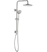 BRIGHT SHOWERS Rain System Including 9 Inch Rainfall shower head and Handheld with Height Adjusta...