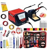 Digital Soldering Iron and Rework Station Wide LCD Display Screen, ºC/ºF Conversion, Auto Sleep/S...