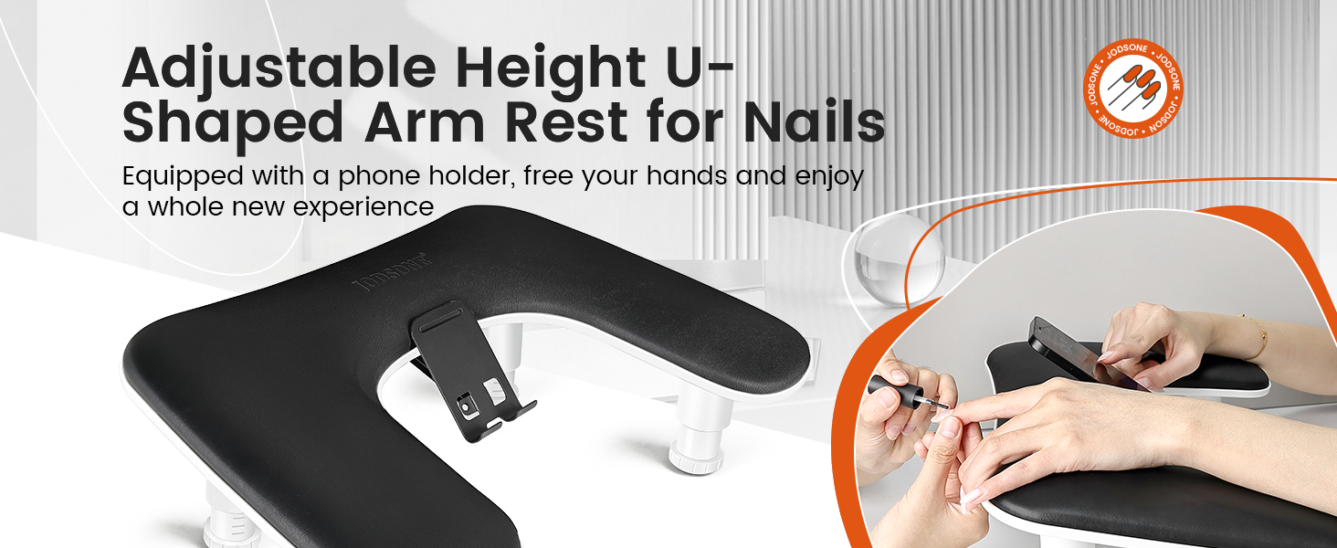 Black Manicure Arm Rest for Nails Tech