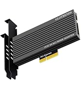 GLOTRENDS PA15 M.2 NVMe to PCIe 4.0 X4 Adapter for M.2 NVMe SSD, Extra Large Aluminum Heatsink, R...
