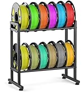 MAYJOY Desktop 3D Printer Filament Storage Rack – 2-Tier Metal Spool Holder, Filament Organizer f...