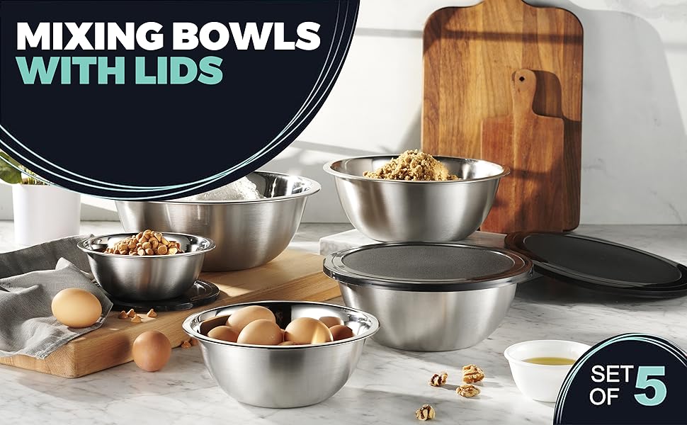 WHYSKO MIXING BOWLS - SET OF 5