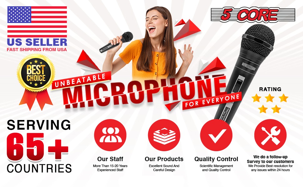 microphone for singing, wired microphone, dynamic microphone, mic, singing microphone